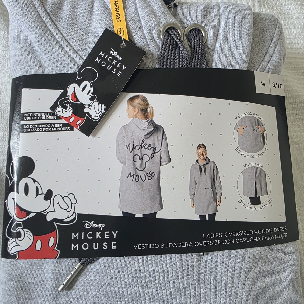 Disney Mickey Mouse Gray Hoodie Dress